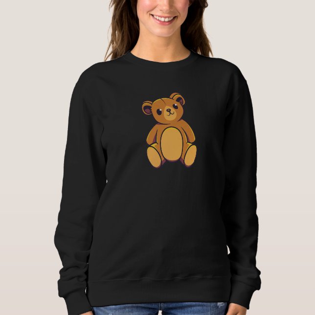 Cute Teddy Bear Brown Bear Teddy  Men Women And Ch Sweatshirt (Front)