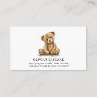 Cute Teddy Bear Childcare Daycare Babysitting