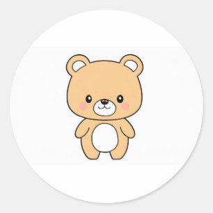Cute Teddy Bear  Classic Round Sticker