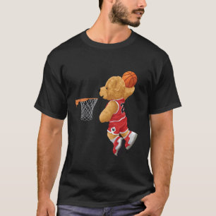 Cute Teddy Bear Dunking a Basketball T-Shirt