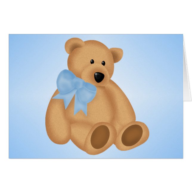 Cute Teddy Bear, For Baby Boy (Front Horizontal)