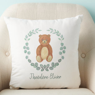  Cute Teddy Bear Greenery Nursery  Cushion