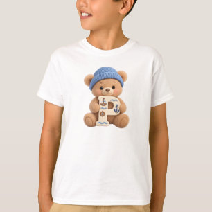 Cute Teddy Bear Initial P Sailor Boys T-Shirt