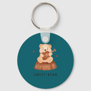Cute Teddy Bear Keychain Adorable Aesthetic Bear