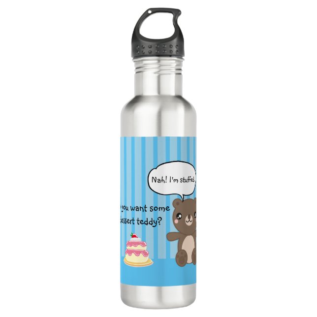 Cute Teddy Bear Kids Funny Joke  710 Ml Water Bottle (Front)