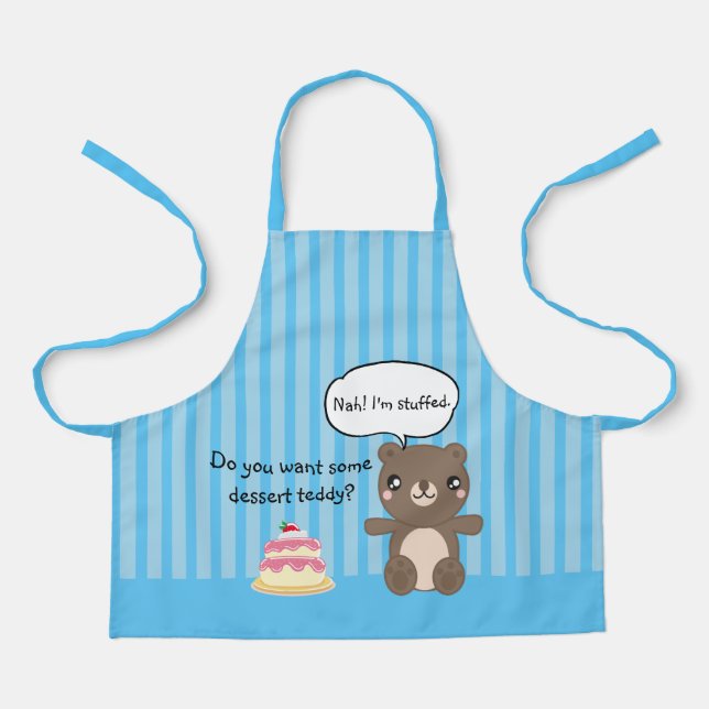 Cute Teddy Bear Kids Funny Joke  Apron (Front)