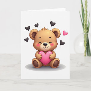 Cute Teddy Bear Love Card