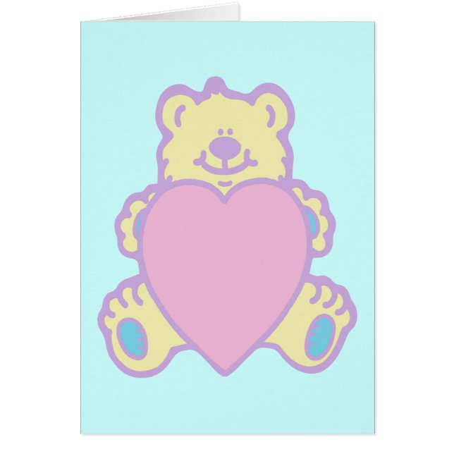 Cute Teddy Bear Love Heart (Front)
