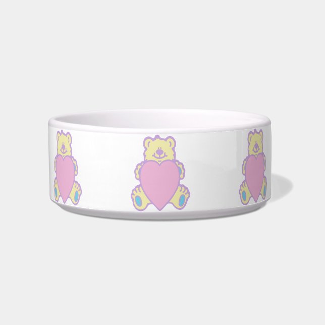 Cute Teddy Bear Love Heart Bowl (Front)