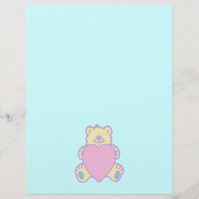 Cute Teddy Bear Love Heart Flyer (Front)