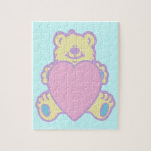 Cute Teddy Bear Love Heart Jigsaw Puzzle