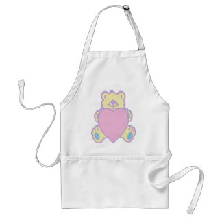 Cute Teddy Bear Love Heart Standard Apron