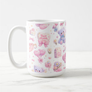 Cute Teddy Bear Mum Clipart Bundle Coffee Mug