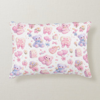 Cute Teddy Bear Mum Clipart Bundle Decorative Cushion
