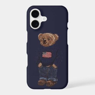 Cute Teddy Bear Navy Blue iPhone 11 Phone Case