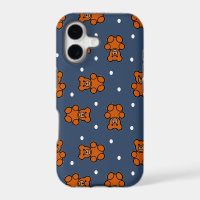 Cute teddy bear on polka dot