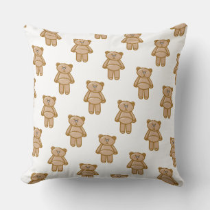 Cute Teddy Bear Pattern Cushion
