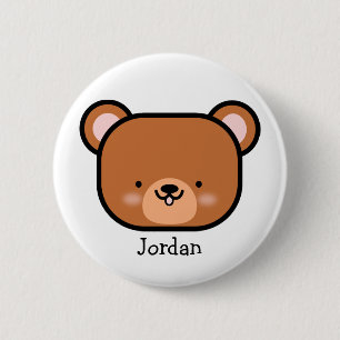Cute Teddy Bear Personalised  6 Cm Round Badge
