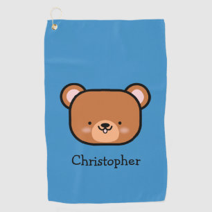 Cute Teddy Bear Personalised  Golf Towel