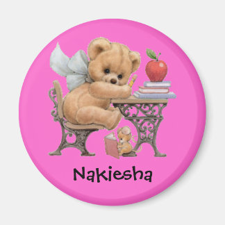 Cute Teddy Bear Personalised Name Gift Magnet