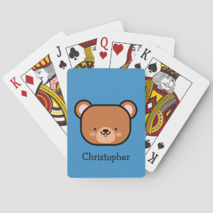 Cute Teddy Bear Personalised Playing Cards