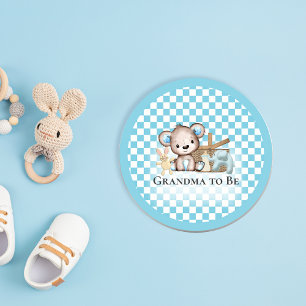Cute Teddy Bear Picnic Baby Shower Personalised 7.5 Cm Round Badge