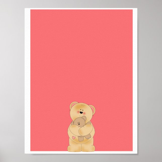 Cute teddy bear poster (Front)