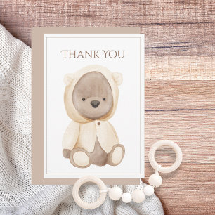 Cute Teddy Bear Simple Thank You Card