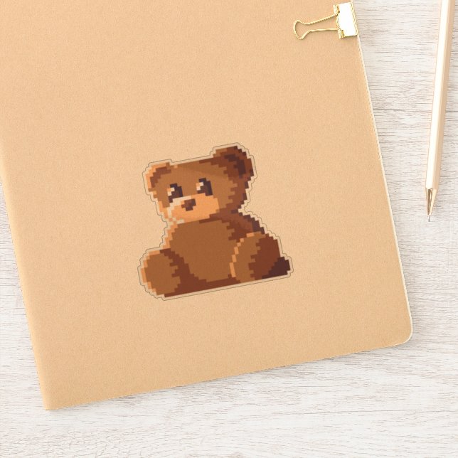 Cute teddy bear sticker (Notebook)
