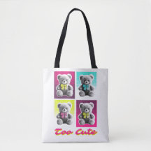 Cute Teddy Bear Style Colourful Bear Pattern Desig
