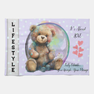 Cute Teddy Bear Tea Towel