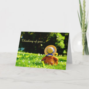 Cute Teddy Bear Thinking of You Card