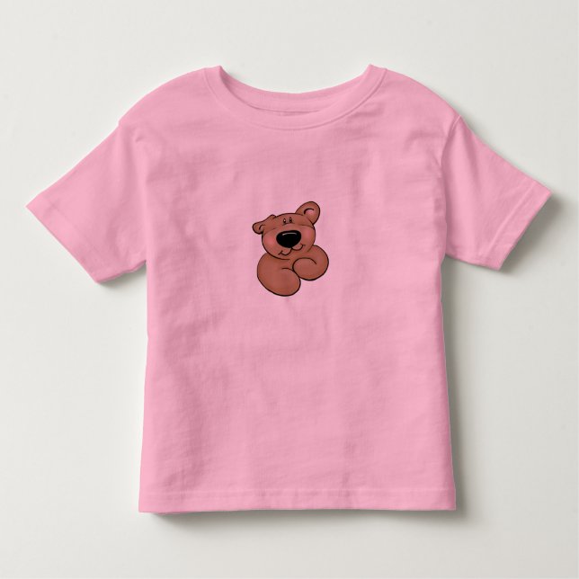 Cute Teddy Bear Toddler T-Shirt (Front)