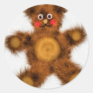 Cute Teddy Bear Toy Children Baby Shower Classic Round Sticker