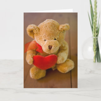Cute Teddy Bear Valentine Holiday Card