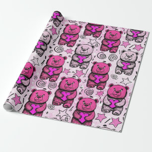 Cute Teddy Bear Valentine Pattern Wrapping Paper
