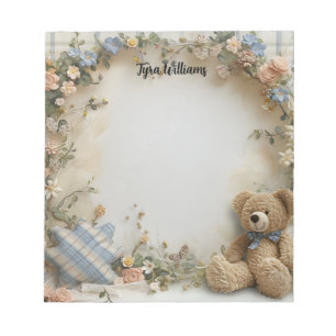 Cute Teddy Bear Valentine's Day Notepad