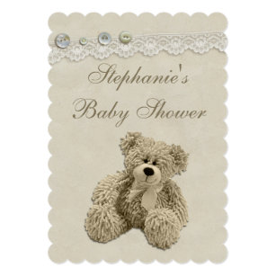 Vintage Teddy Bear Baby Shower Invitations 9