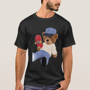 Cute Teddy Bear with a Skateboard T-Shirt