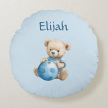 Cute Teddy Bear with Blue Ball