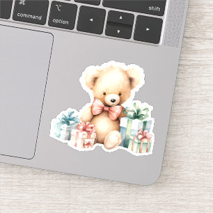 Cute Teddy Bear with Christmas Presents