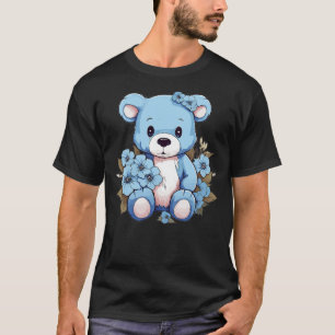 Cute Teddy Bear With Flowers I Teddy Bear T-Shirt
