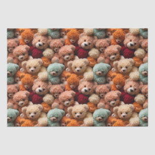 Cute Teddy Bears Crush   Gender Neutral Newborn Tissue Paper