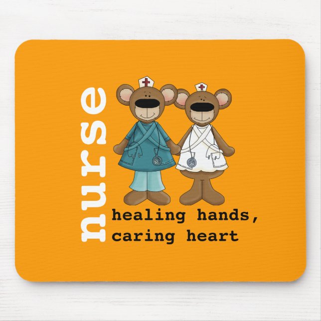 Cute Teddy Bears Nurse Appreciation Gift Mouse Pad (Front)