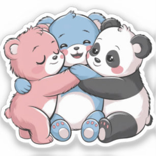 Cute Teddy Bears with Panda