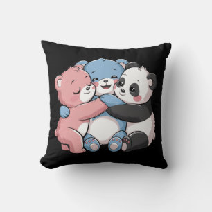 Cute Teddy Bears with Panda Cushion