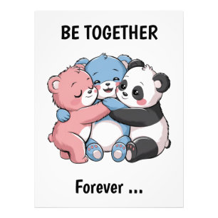 Cute Teddy Bears with Panda Photo Print
