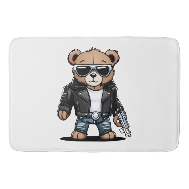 Cute Teddy Memes Bath Mat (Front)