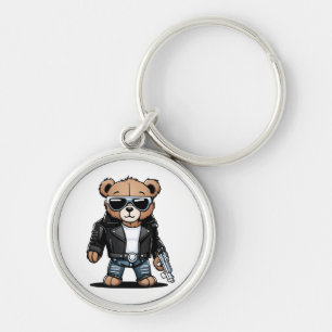 Cute Teddy Memes Key Ring