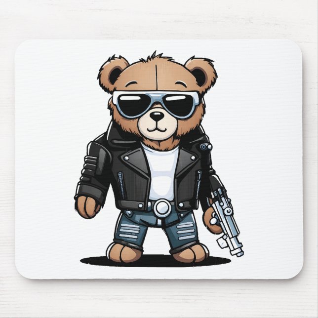Cute Teddy Memes Mouse Pad (Front)